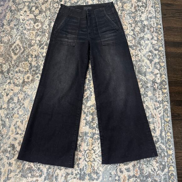 Kut from the Kloth Denim - KUT from the Kloth Meg High Rise Wide Leg Jean- Size 0- Black Wash